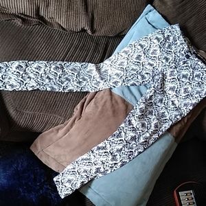 White and black jeans